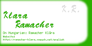 klara ramacher business card